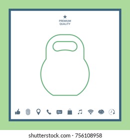 Kettlebell line icon