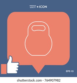 Kettlebell line icon