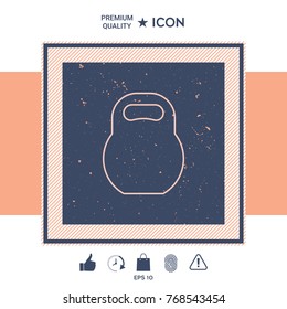 Kettlebell line icon