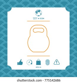 Kettlebell line icon