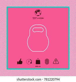 Kettlebell line icon