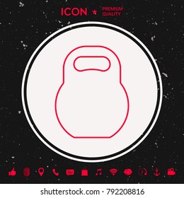 Kettlebell line icon
