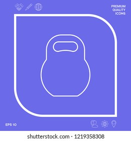 Kettlebell line icon. Graphic elements for your design