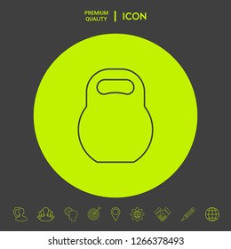 Kettlebell line icon. Graphic elements for your design