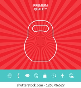 Kettlebell line icon. Graphic elements for your design