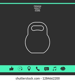 Kettlebell line icon. Graphic elements for your design