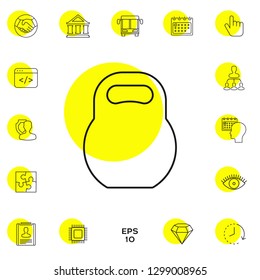 Kettlebell line icon. Graphic elements for your design