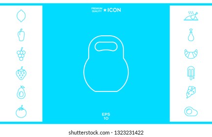 Kettlebell line icon. Graphic elements for your design