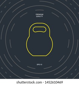 Kettlebell line icon. Graphic elements for your design
