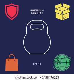 Kettlebell line icon. Graphic elements for your design