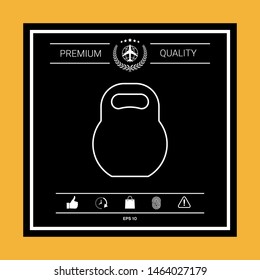 Kettlebell line icon. Graphic elements for your design