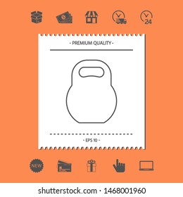 Kettlebell line icon. Graphic elements for your design
