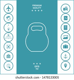 Kettlebell line icon. Graphic elements for your design