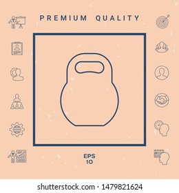 Kettlebell line icon. Graphic elements for your design
