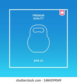 Kettlebell line icon. Graphic elements for your design
