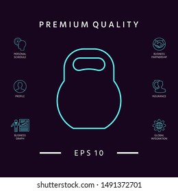 Kettlebell line icon. Graphic elements for your design