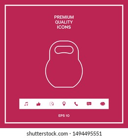 Kettlebell line icon. Graphic elements for your design