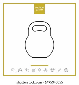 Kettlebell line icon. Graphic elements for your design