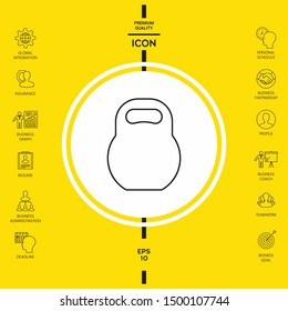 Kettlebell line icon. Graphic elements for your design