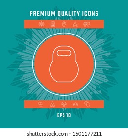 Kettlebell line icon. Graphic elements for your design