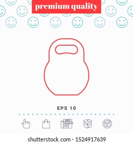 Kettlebell line icon. Graphic elements for your design