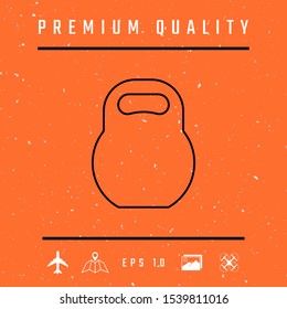 Kettlebell line icon. Graphic elements for your design