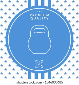 Kettlebell line icon. Graphic elements for your design