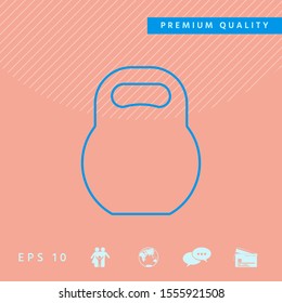 Kettlebell line icon. Graphic elements for your design