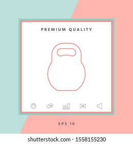 Kettlebell line icon. Graphic elements for your design
