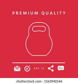 Kettlebell line icon. Graphic elements for your design