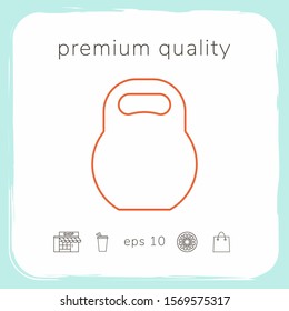 Kettlebell line icon. Graphic elements for your design