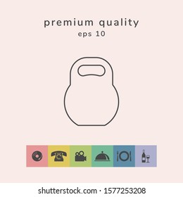 Kettlebell line icon. Graphic elements for your design