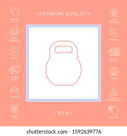 Kettlebell line icon. Graphic elements for your design
