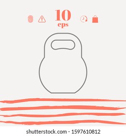 Kettlebell line icon. Graphic elements for your design