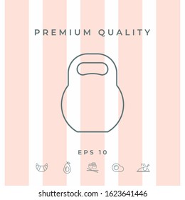 Kettlebell line icon. Graphic elements for your design