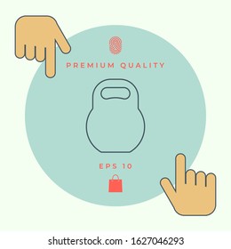 Kettlebell line icon. Graphic elements for your design