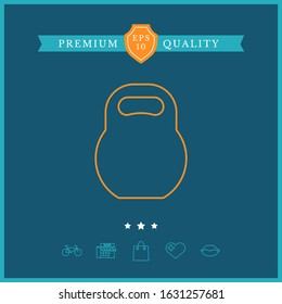 Kettlebell line icon. Graphic elements for your design