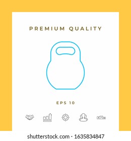 Kettlebell line icon. Graphic elements for your design