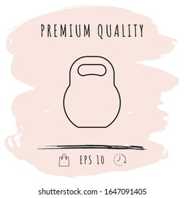 Icono de la línea Kettlebell. Elementos gráficos para el diseño