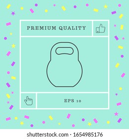 Kettlebell line icon. Graphic elements for your design
