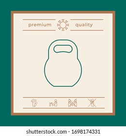 Kettlebell line icon. Graphic elements for your design