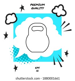 Kettlebell line icon. Graphic elements for your design