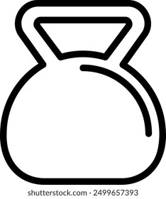 Kettlebell Linie Symbol, Vektorgrafik