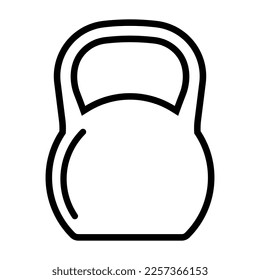 Symbol der Linie Kettlebell. Gewichtssymbol, Trainingsgerät flach Vektorsymbol für Trainingsapplikationen und Webseiten.