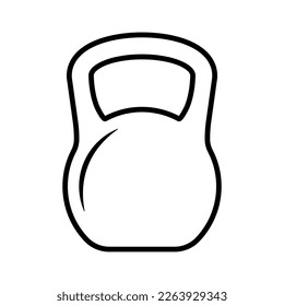 Kettlebell line icon. Weight icon, training equipment flat vector icon for exercise apps and websites.