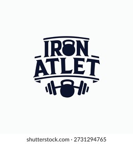 Kettlebell Logo Design Template Workout Equipment Symbol