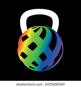 kettlebell logo design vector file