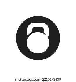 Kettlebell logo icon design template vector, fitness logo icon