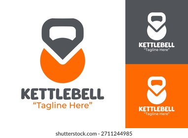 Kettlebell Logo Modern Strength Training Emblem