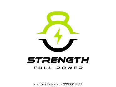 The kettlebell logo is suitable for fitness business symbols.